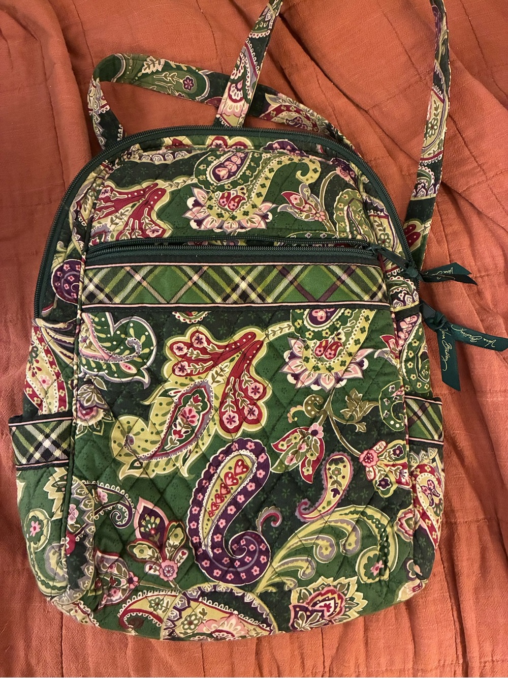 Vera Bradley Chelsea Green Mini Backpack